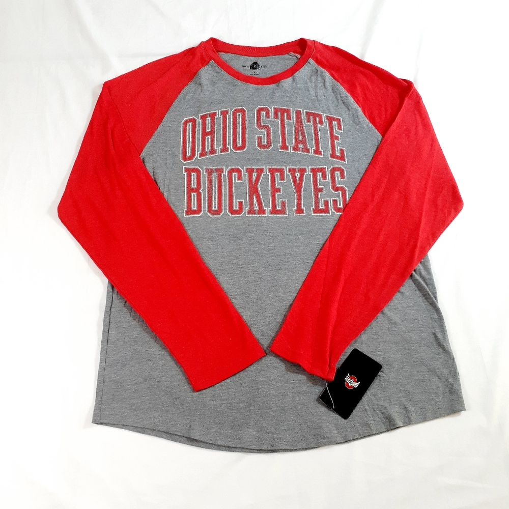 Ohio State Buckeyes Red and Gray Men's Shirt Size Large